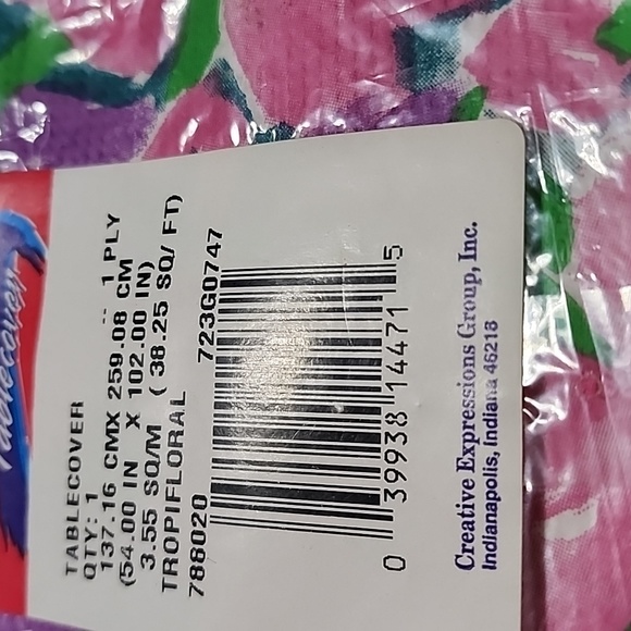 VINTAGE PAPER TABLECOVER. TROPIFLORAL - Picture 3 of 4